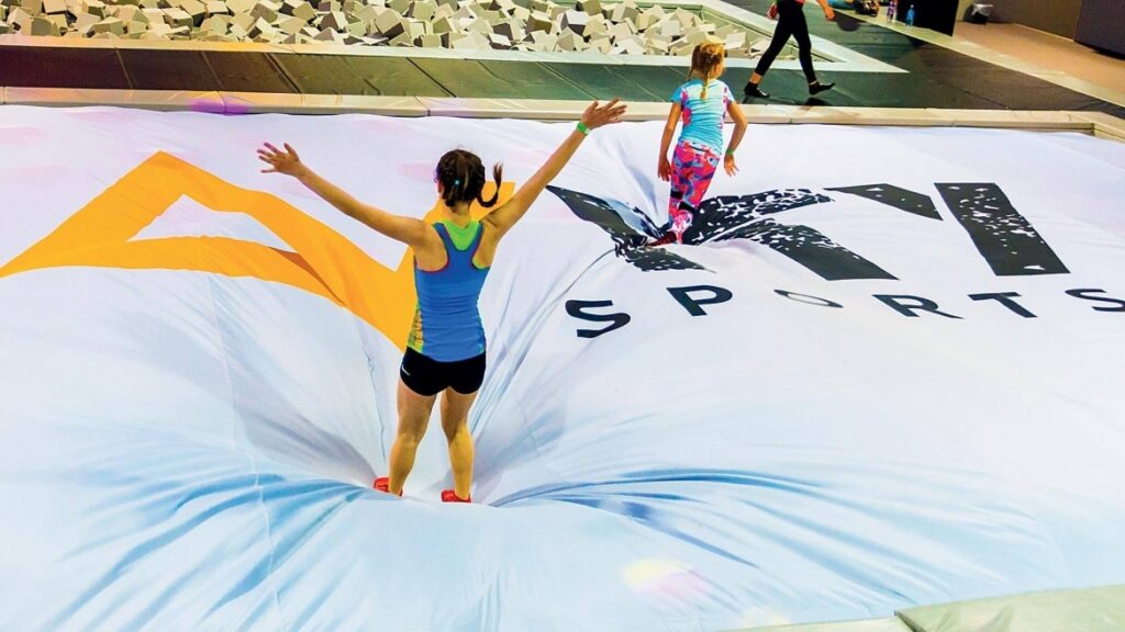 Air bag para parques de trampolines